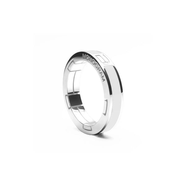 Anello Monogram Mono - Deep White