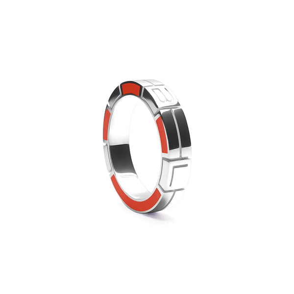 Anello Monogram Verso - Coral