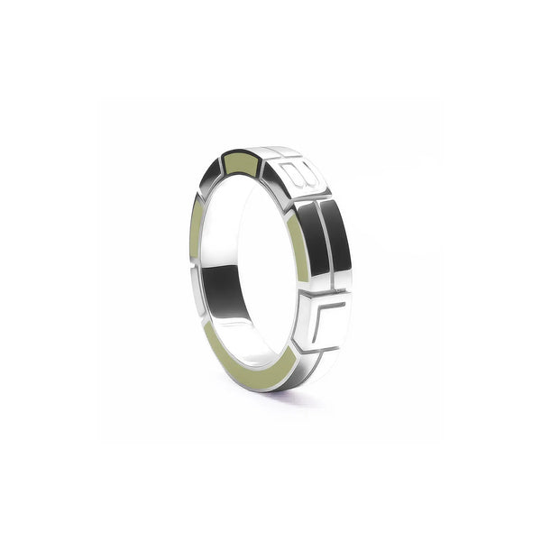 Anello Monogram Verso - Moss