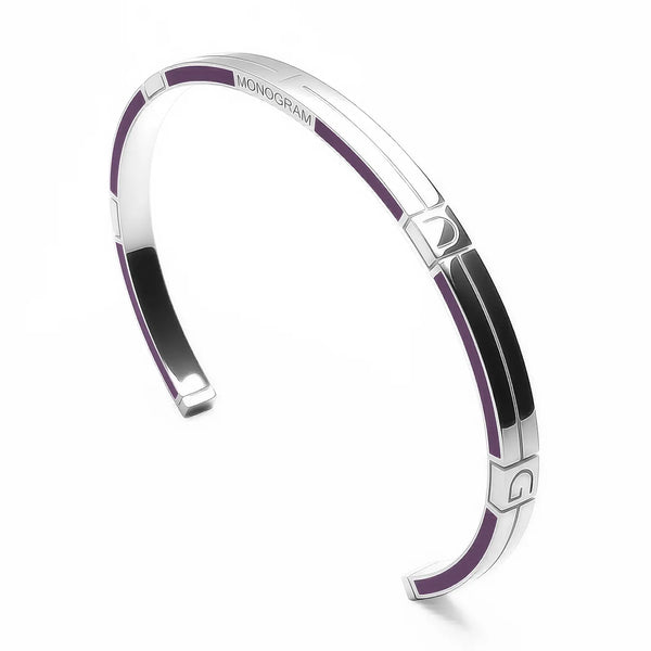 Bracciale Monogram Verso - Aubergine