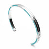 Bracciale Monogram Verso - Cyan