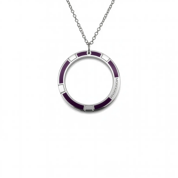 Ciondolo Monogram Verso - Aubergine