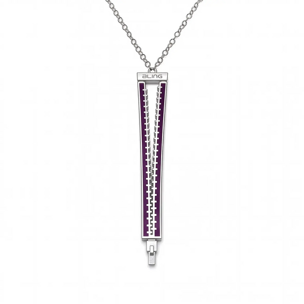 Ciondolo Zip - Aubergine