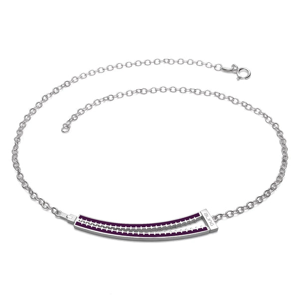 Collana Zip - Aubergine
