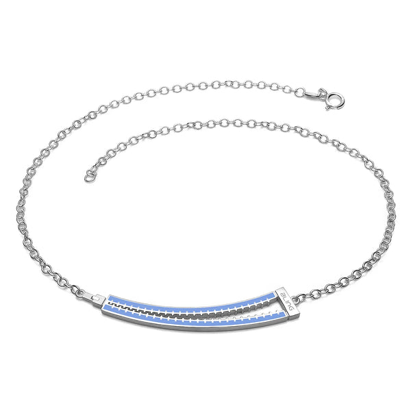 Collana Zip - Columbia Blue