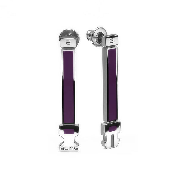 Orecchini Buckle - Aubergine