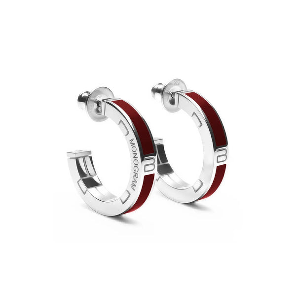 Orecchini Monogram Mono - Burgundy