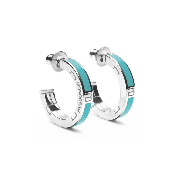 Orecchini Monogram Mono - Cyan
