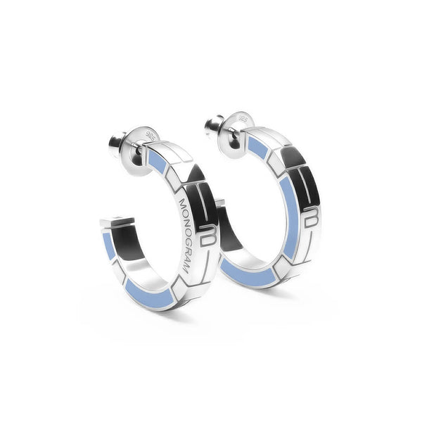 Orecchini Monogram Verso - Columbia Blue