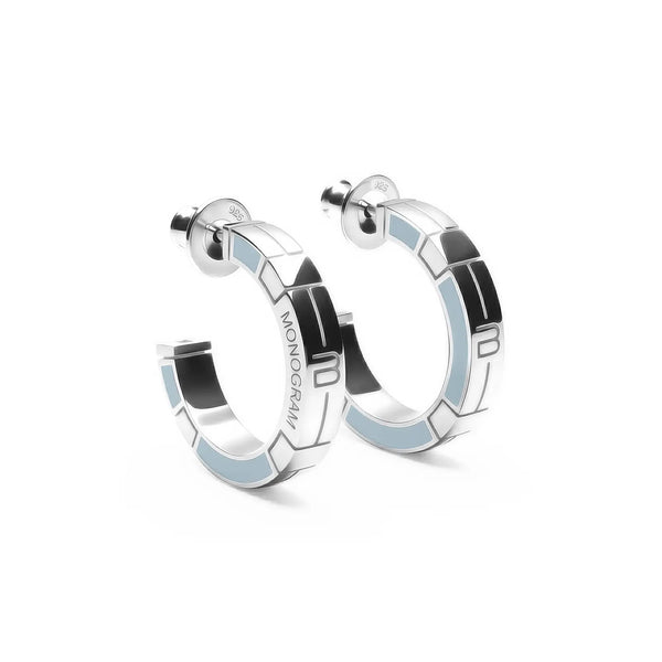 Orecchini Monogram Verso - Light Blue