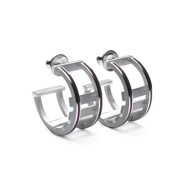 Orecchini Rail - Aubergine