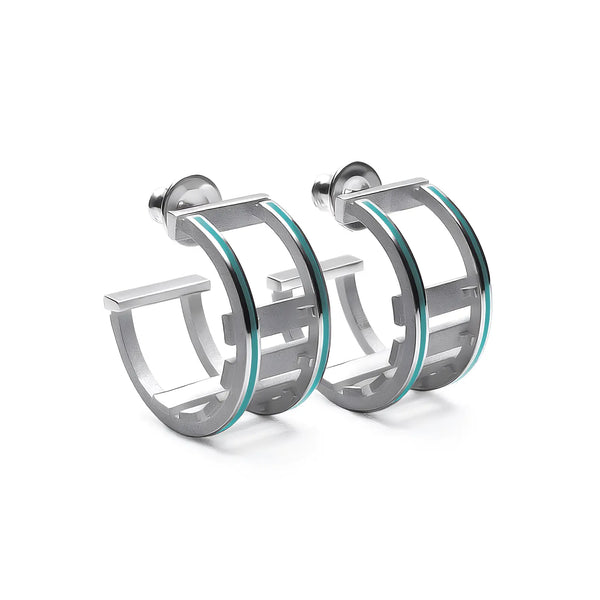 Orecchini Rail - Cyan