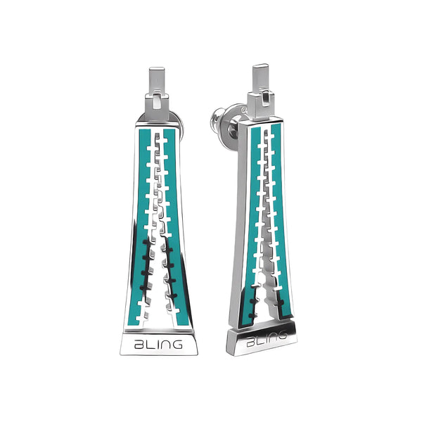 Orecchini Zip - Cyan