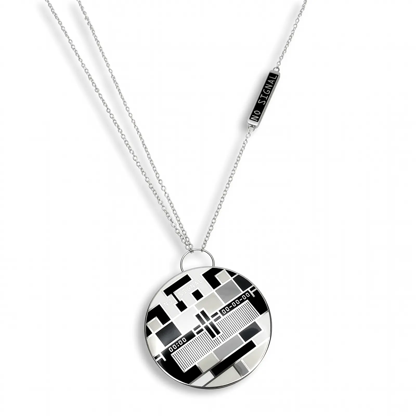 Bling Jewelry Collana Girocollo Donna In Argento Sterling 925 - Design Onda Geometrica 3mm